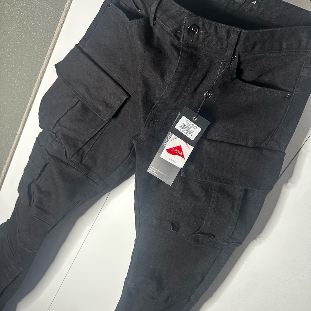 NEW! With tag! Decibel Stacked Utility Multi Cargo Jeans size 32x32